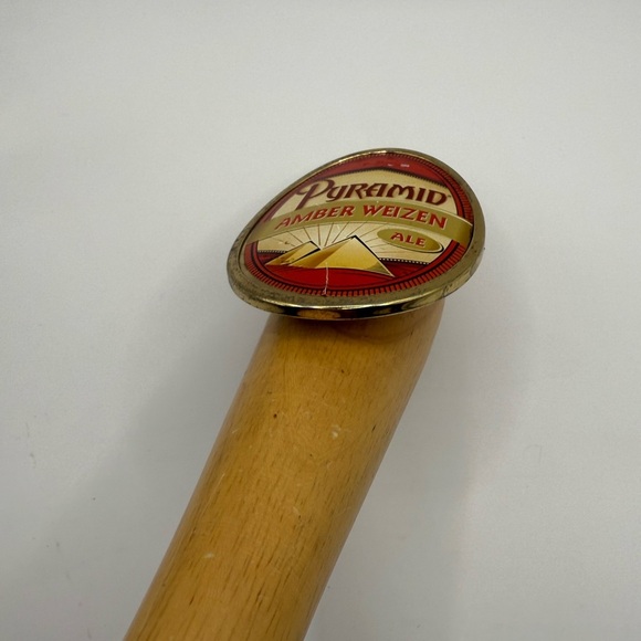 Amber Weizen Ale Tap Handle with Natural Wood Finish - Picture 7 of 9